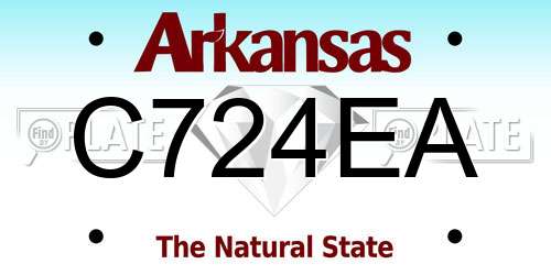 C724EA Arkansas License Plate