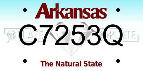 C7253Q Arkansas License Plate