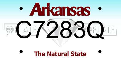 C7283Q Arkansas License Plate