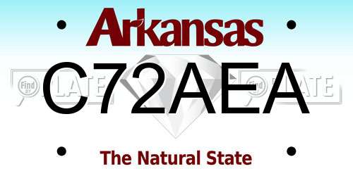 C72AEA Arkansas License Plate