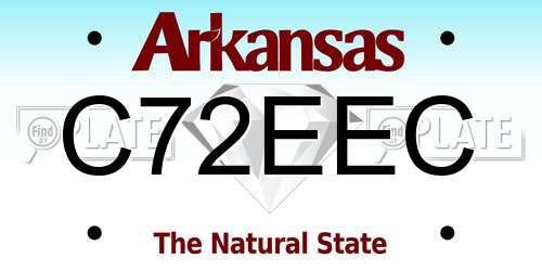 C72EEC Arkansas License Plate