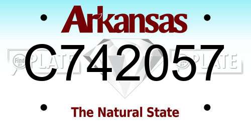 C742057 Arkansas License Plate