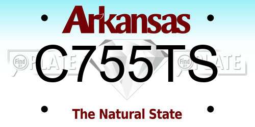 C755TS Arkansas License Plate
