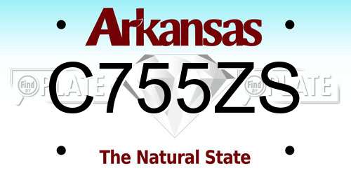 C755ZS Arkansas License Plate