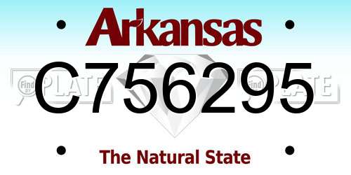 C756295 Arkansas License Plate