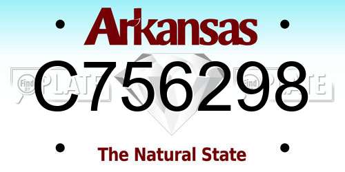 C756298 Arkansas License Plate
