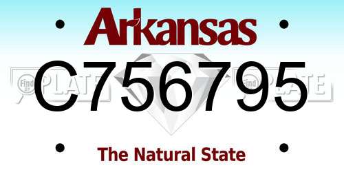 C756795 Arkansas License Plate