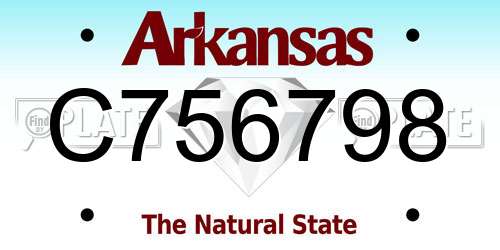 C756798 Arkansas License Plate