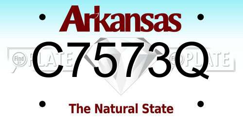 C7573Q Arkansas License Plate
