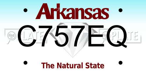 C757EQ Arkansas License Plate