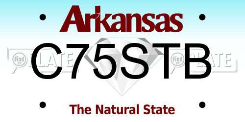 C75STB Arkansas License Plate