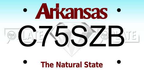 C75SZB Arkansas License Plate
