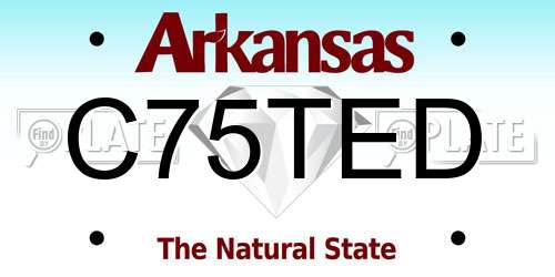 C75TED Arkansas License Plate