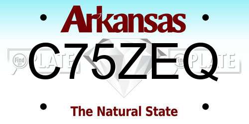 C75ZEQ Arkansas License Plate