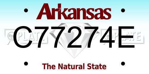 C77274E Arkansas License Plate
