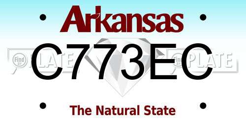 C773EC Arkansas License Plate