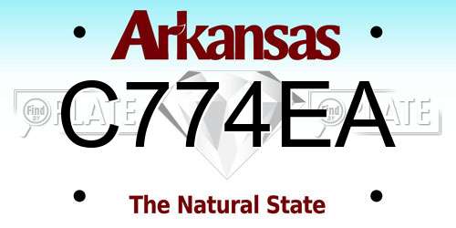 C774EA Arkansas License Plate