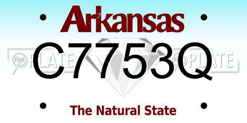 C7753Q Arkansas License Plate