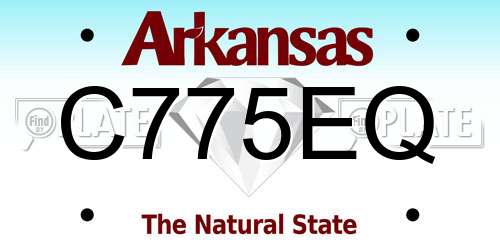 C775EQ Arkansas License Plate