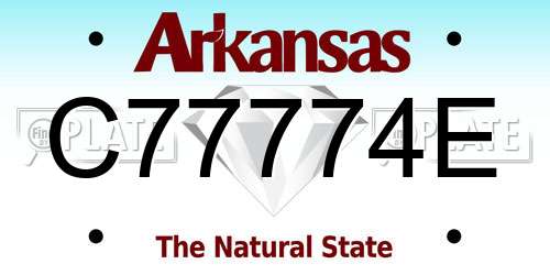 C77774E Arkansas License Plate