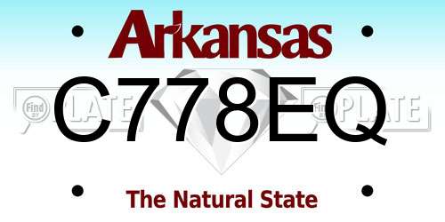 C778EQ Arkansas License Plate