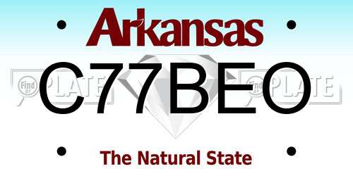 C77BEO Arkansas License Plate