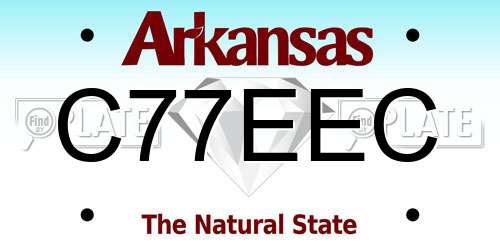 C77EEC Arkansas License Plate