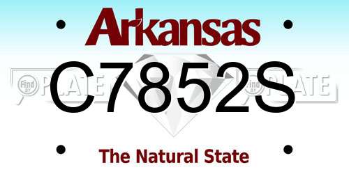 C7852S Arkansas License Plate