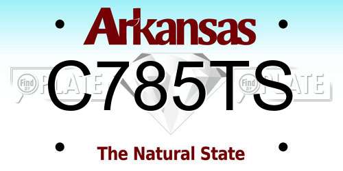 C785TS Arkansas License Plate