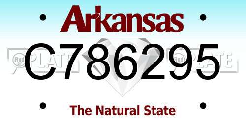 C786295 Arkansas License Plate