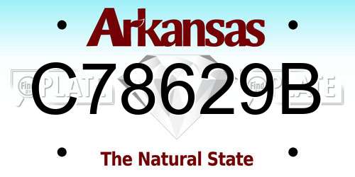 C78629B Arkansas License Plate