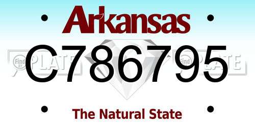 C786795 Arkansas License Plate