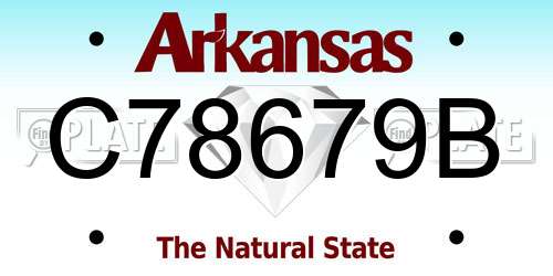 C78679B Arkansas License Plate