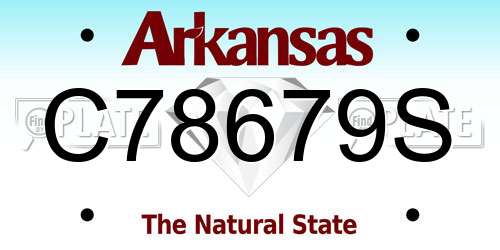 C78679S Arkansas License Plate