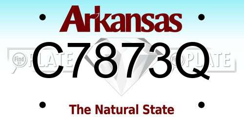 C7873Q Arkansas License Plate