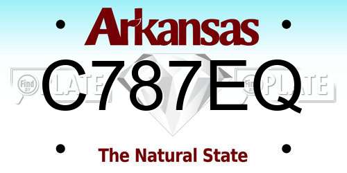 C787EQ Arkansas License Plate