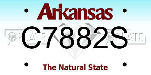 C7882S Arkansas License Plate