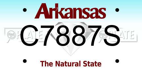 C7887S Arkansas License Plate