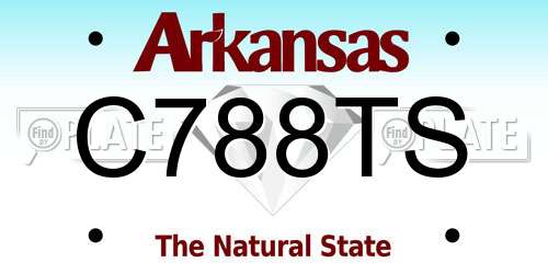 C788TS Arkansas License Plate
