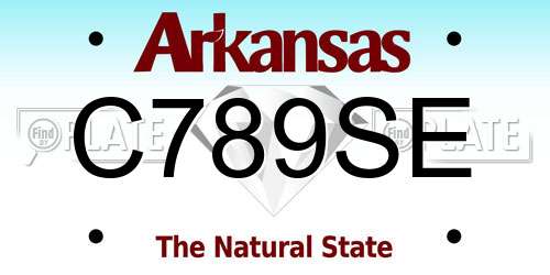 C789SE Arkansas License Plate