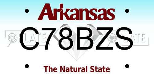 C78BZS Arkansas License Plate