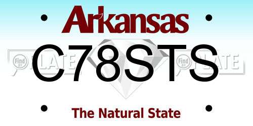 C78STS Arkansas License Plate