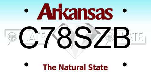 C78SZB Arkansas License Plate