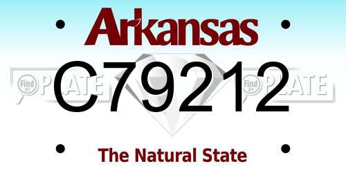 C79212 Arkansas License Plate