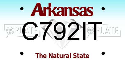 C792IT Arkansas License Plate