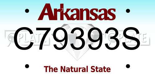 C79393S Arkansas License Plate