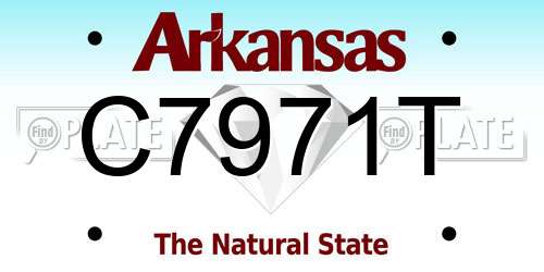 C7971T Arkansas License Plate
