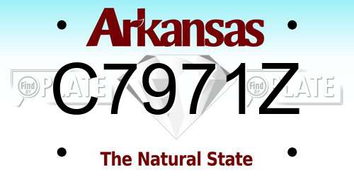 C7971Z Arkansas License Plate