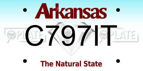 C797IT Arkansas License Plate