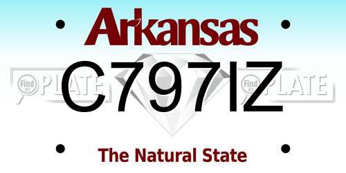 C797IZ Arkansas License Plate